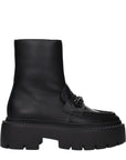 Jimmy Choo Bryer Leather Platform Ankle Boots - Black