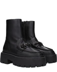Jimmy Choo Bryer Leather Platform Ankle Boots - Black