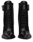 Jimmy Choo Myos 80 Leather Heeled Ankle Boots - Black