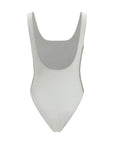 Burberry Low Back One-Piece Swimsuit - White