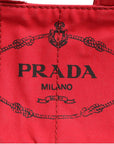 Prada Canapa Mini Canvas Tote Bag - Red