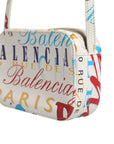 Balenciaga Graffiti Print Mini City Leather Crossbody Bag