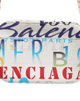 Balenciaga Graffiti Print Mini City Leather Crossbody Bag