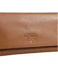 Prada Wallet - Brown & Gold