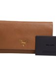 Prada Wallet - Brown & Gold