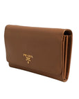 Prada Wallet - Brown & Gold