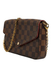 Louis Vuitton Damier Ebene Pochette Felicie Chain Wallet