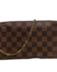 Louis Vuitton Damier Ebene Pochette Felicie Chain Wallet