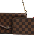 Louis Vuitton Damier Ebene Pochette Felicie Chain Wallet