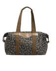 Saint Laurent Pattern Canvas Duffel Bag - Green and Brown