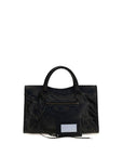 Balenciaga Le City Medium Leather Shoulder Bag - Black