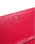 Saint Laurent Monogram Leather Wallet on Chain - Red