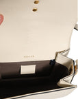 Gucci Sylvie 1969 Mini Leather Shoulder Bag - Ivory/White