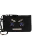 Fendi Vitello Liberty Studded Key Ring Coin Pouch