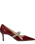 Jimmy Choo Noa Pumps Heeled Mary Jane - Burgundy Red