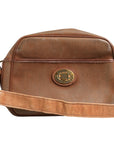 Burberry Emblem Crossbody Bag - Brown and Gold