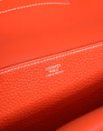 Hermès Rouge Casaque Clemence Halzan 31 Palladium Hardware
