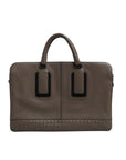 Bottega Veneta Getaway Intrecciato Leather Briefcase - Brown