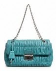 Prada Nappa Gaufre Flap Bag - Turquoise