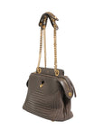Fendi Quilted Dotcom Click Small Leather Shoulder Bag - Brown