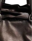 Prada Metallic Nappa Leather Ruffle Shoulder Bag - Brown