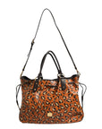 MCM Visetos Leopard Aren Medium Shopper Tote