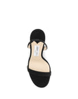 Jimmy Choo Jenn Leather Stiletto Heel Sandals - Black