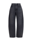Alexander Wang Crystal Balloon-Barrel Leg Denim Jeans - Black