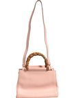 Gucci Nymphaea Leather Small Top Handle Bag - Pink And White