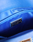 Versace Couture Quilted Leather Shoulder Bag - Blue