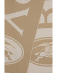 Burberry Logo Wool Scarf - Sand Beige