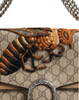 Gucci Supreme Monogram Bee Embroidered Shoulder Bag