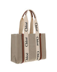 Chloé Medium Linen Woody Tote