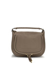 Chloé Leather Marcie Shoulder Bag - Deep Taupe/Brown
