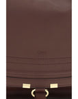 Chloé Marcie Medium Leather Shoulder Bag - Dark Brown