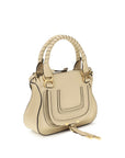 Chloé Marcie Small Leather Double Carry Bag - Beige