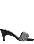 Prada Embellished Kitten Heel Mule Sandals