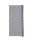 Gucci GG Supreme Embroidered Wool Scarf - Light Gray/Grey