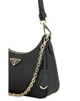 Prada Re-Edition Mini Saffiano Leather Shoulder Bag - Black