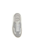 Balmain Swan Suede Leather Athletic Sneakers