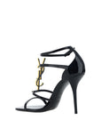 Saint Laurent Cassandra Stiletto Heel Sandals - Black