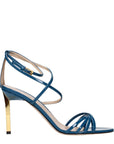 Tom Ford Ida Leather Stiletto Heel Sandals - Blue