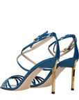 Tom Ford Ida Leather Stiletto Heel Sandals - Blue