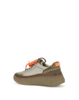 Chloé Nama Chunky Platform Sneakers With Contrast Lace-Up
