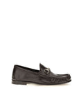 Gucci Brown Lugano Leather Loafers - Dark Brown/Chocolate