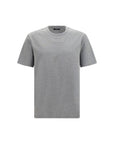 Balmain Cotton Embroidered Logo T-Shirt - Gray/Grey