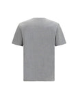 Balmain Cotton Embroidered Logo T-Shirt - Gray/Grey
