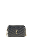 Saint Laurent Leather Mini LouLou Camera Bag - Black