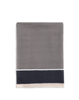 Saint Laurent Silk Striped Cassandre Scarf - Blue