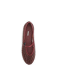 LE SILLA Gilda Embellished Leather Mary Jane-Ballet Flats - Burgundy